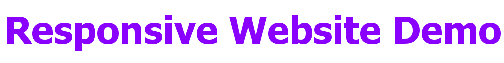 Responsive Website Demo